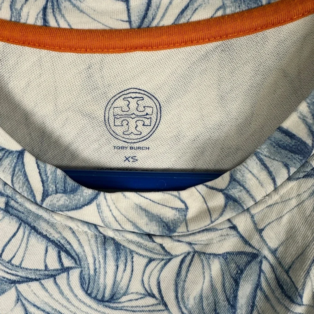 Tory Burch Kaley Ellora Pima Cotton Sundress White Blue Size XS Summer